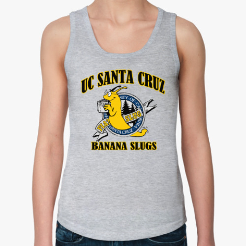 Женская майка с принтом uc santa cruz banana slugs