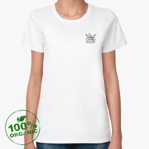 Женская футболка из органик-хлопка с принтом Ягнята