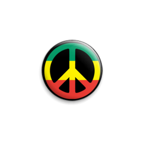 Значок 25мм с принтом  Rasta