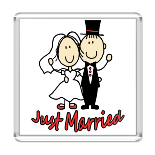 Магнит с принтом   JM