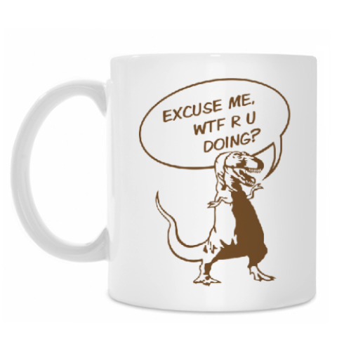 Кружка с принтом Wtf r u doing?