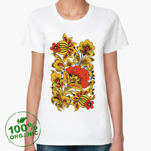 Женская футболка из органик-хлопка Хохлома