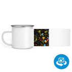 Кружка металлическая белая (круговая запечатка)