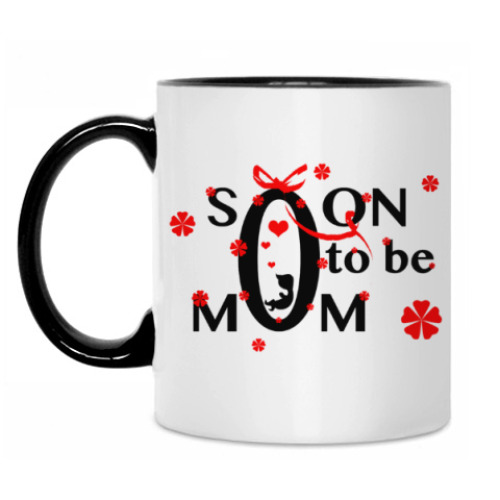 Кружка с принтом Скоро буду мамой