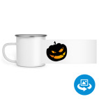 Кружка металлическая белая (круговая запечатка)