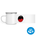 Кружка металлическая белая (круговая запечатка)