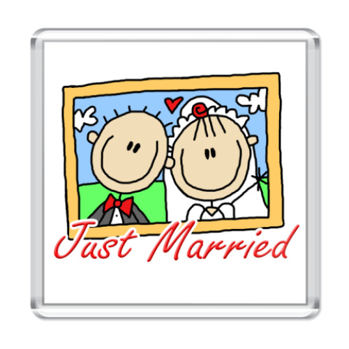 Магнит с принтом   JM