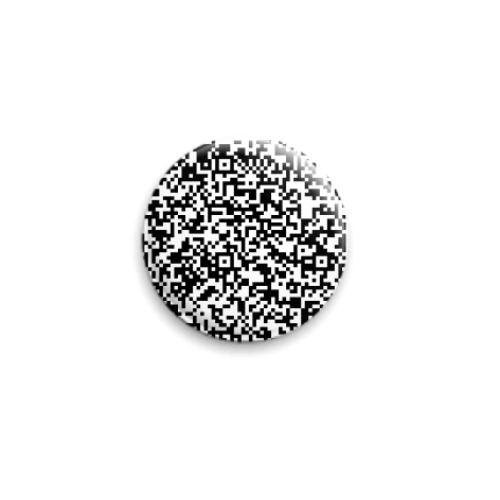 Значок 25мм с принтом  QR Code