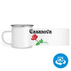 Кружка металлическая белая (круговая запечатка)